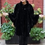 Black Sheared Mink Sculptured Cape 27272