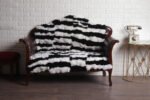 Black & White Fox Fur Throw