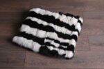 Black & White Fox Fur Throw - Image 3