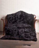 Black Fox Fur Fur Blanket Throw Cover - Image 3