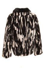 Black White Mink Fur Jacket - Image 2