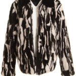 Black White Mink Fur Jacket
