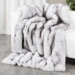 Full Pelt Blue Fox Fur Blanket