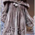 Blue Iris Mink Fur Stroller Swirled Body 77885