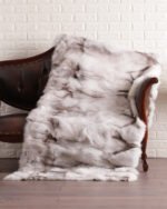 Blue Fox Fur Fur Blanket Throw Cover - Image 2