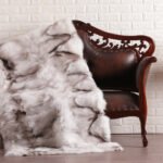 Blue Fox Fur Fur Blanket Throw Cover