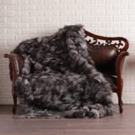 Blue Frost Fox Fur Fur Blanket Throw Cover - Image 2