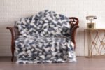 Blue Jean White Fox Fur Fur Blanket Throw Cover - Image 5