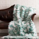 Turquoise White Fox Fur Fur Blanket Throw Cover