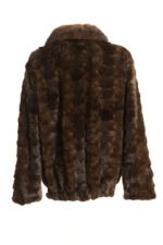 Brown Mink Fur Bomber Jacket