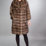 Knee Length Sable Fur Coat Sylvia