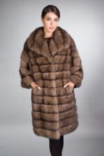 Knee Length Sable Fur Coat Sylvia - Image 5