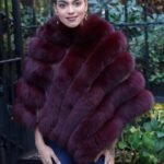 Burgundy Fox Poncho CH2828