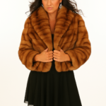 Canadian Sable Fur Jacket Horizontal Shawl Collar 734