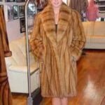 Canadian Sable Fur Stroller Cross Cut Shawl Collar 8886