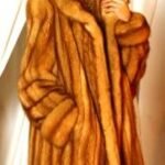 Casual Golden Russian Sable Fur Stroller 8855