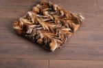 Red Chevron Fox Fur Fur Blanket Throw Cover - Image 6