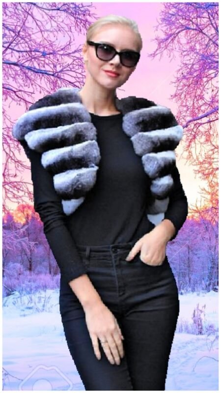Chinchilla Fur Shrug 1595