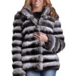 Chinchilla Coat V-neck Collar