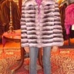 Classic Pink Chinchilla Fur Jacket 943