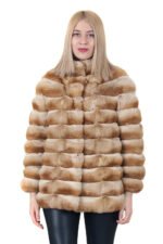 Coffee Cream Chinchilla Coat - Image 2