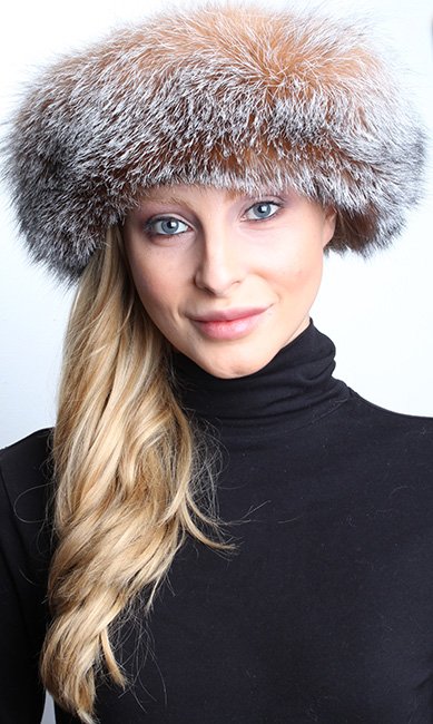 Crystal Fox Fur Hat 5212