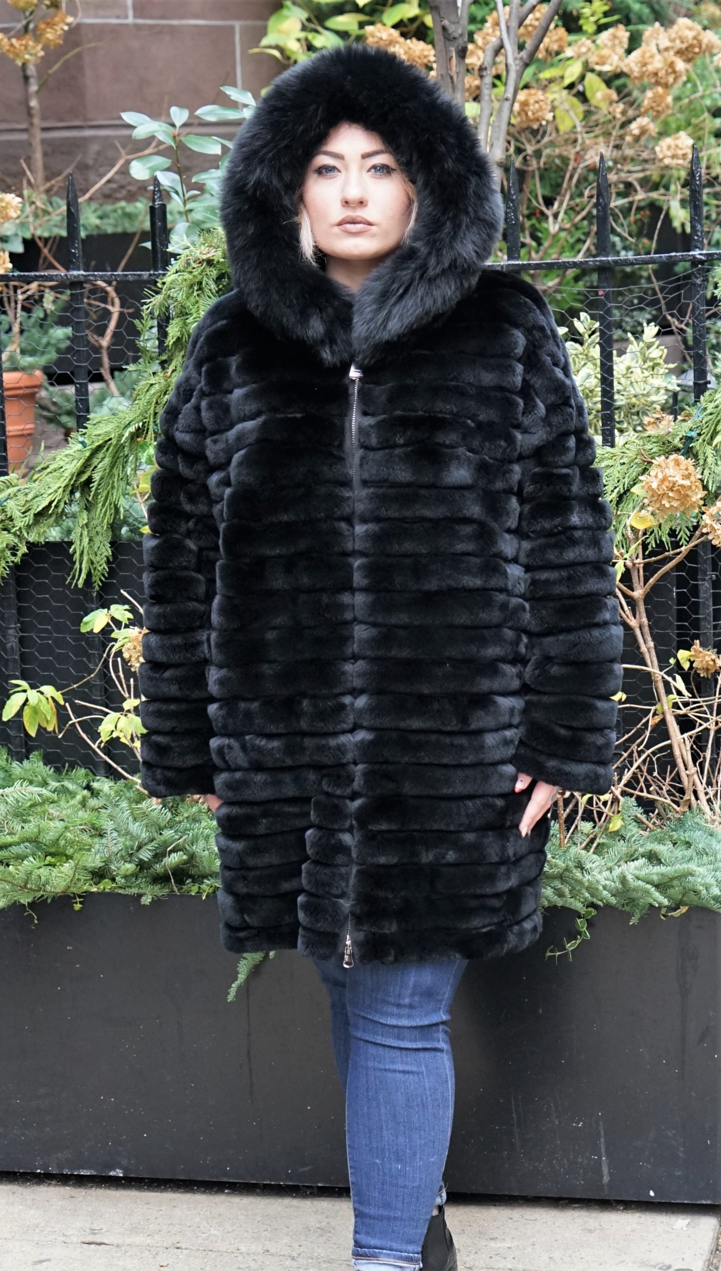 Cuddly Warm Rex rabbit Stroller Hooded 4847 Cuddly Warm Rex rabbit Stroller Hooded 4847