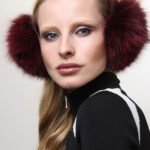 Dark Red Fox Fur Earmuffs 0125
