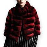 Burgundy Touch Mini Chinchilla Jacket