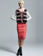 Pink Chinchilla Fur Vest - Image 4