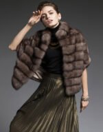 Silver Sable Fur Cape - Image 4