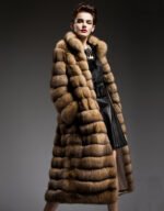 Long Golden Sable Fur Coat - Image 5