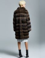 Panelled Sable Fur Coat - Image 3