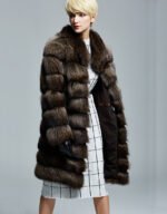 Panelled Sable Fur Coat - Image 5