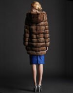Hooded Sable Fur Coat - Image 2
