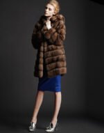 Hooded Sable Fur Coat - Image 4