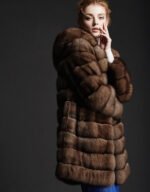 Hooded Sable Fur Coat - Image 3