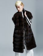Epaulette Sable Fur Vest - Image 3
