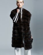 Epaulette Sable Fur Vest - Image 2