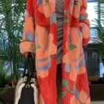 Designer Beautiful Flowered Mink Coat