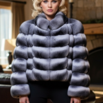 Designer Chinchilla Horizontal Jacket 4844