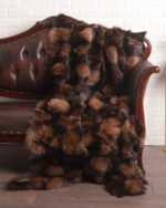 Dual Tone Brown Fox Fur Fur Blanket Throw Cover - Image 4