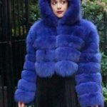 DYED BLUE FOX JACKET 2366