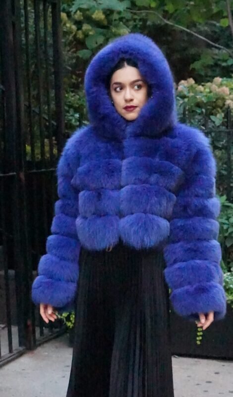 DYED BLUE FOX JACKET 2366