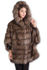 Russian Sable Fur Cape Hooded Domenica