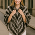 Fabulous Chinchilla Fur Poncho 4336