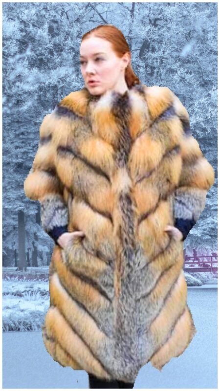 Fabulous Cross Fox Fur Stroller diagonal Design 7784