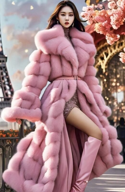 Fabulous Pink Fox Coat 3833