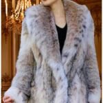 Fluffy Canadian Lynx Fur Stroller Shawl Collar 844