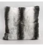 Full Pelt Chinchilla Print Rex Rabbit Fur Pillow